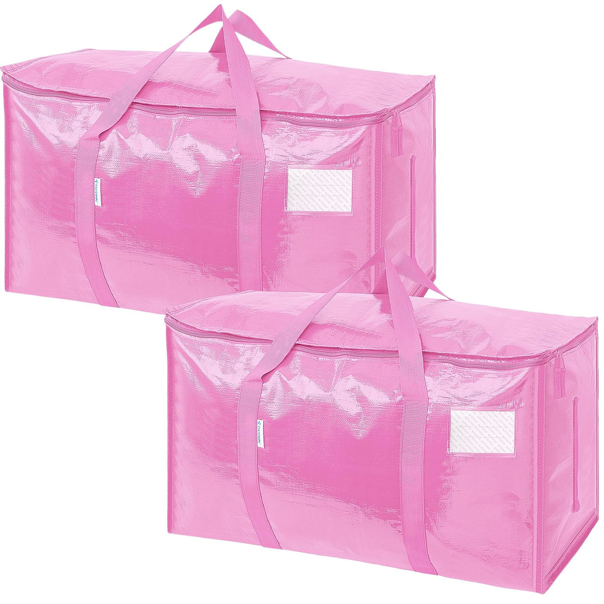 TICONN 6 Pack Extra Large Moving Bags Heavy Duty with Zippers & Carrying Handles, Durable Storage Bags Moving Boxes for Closet Organizers and Storage (6 Pack, Blue)