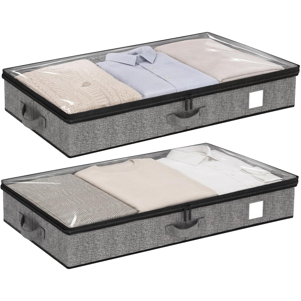 Under Bed Storage Containers 4 Pack Reinforced Underbed Organizer Box