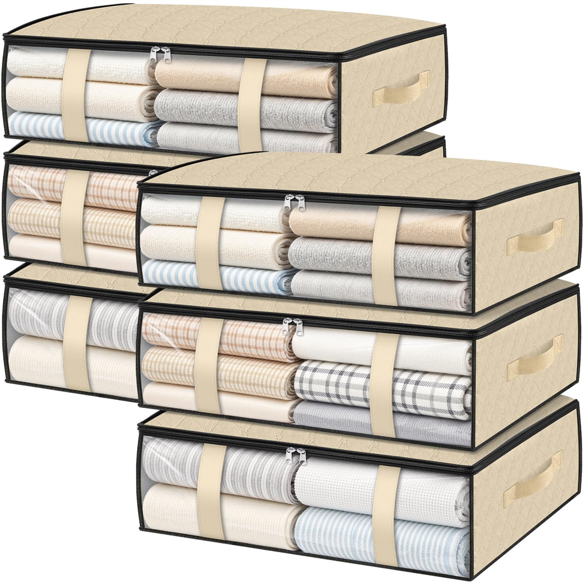 StorageRight Under Bed Storage Bags, 3 Pack, 40L, Gray