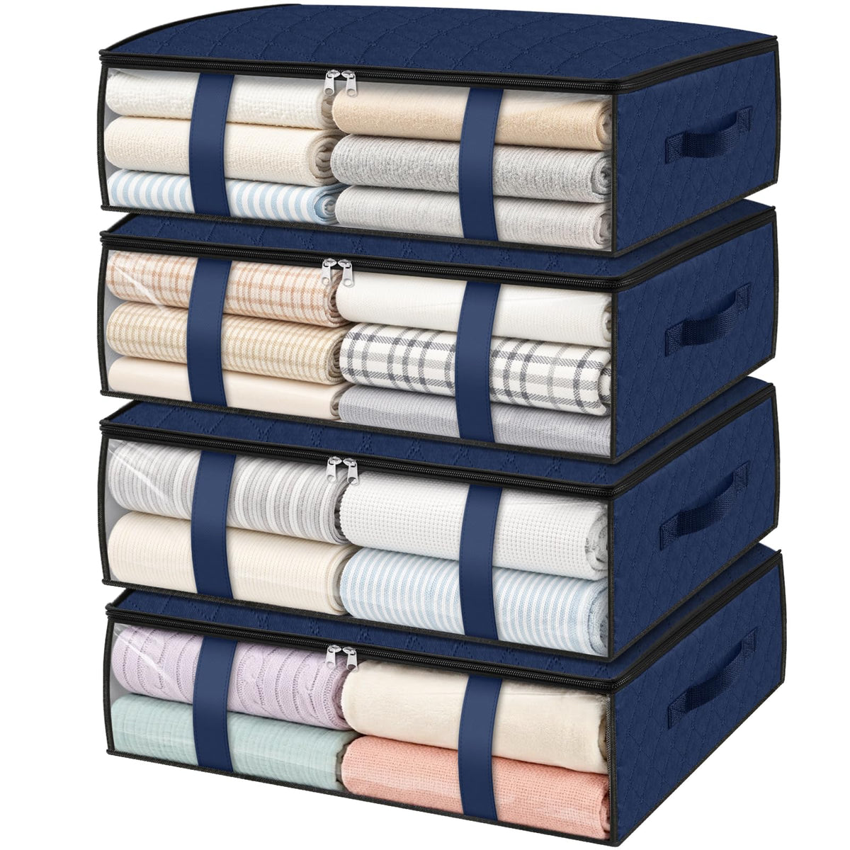 StorageRight Under Bed Storage Bags, 3 Pack, 40L, Gray