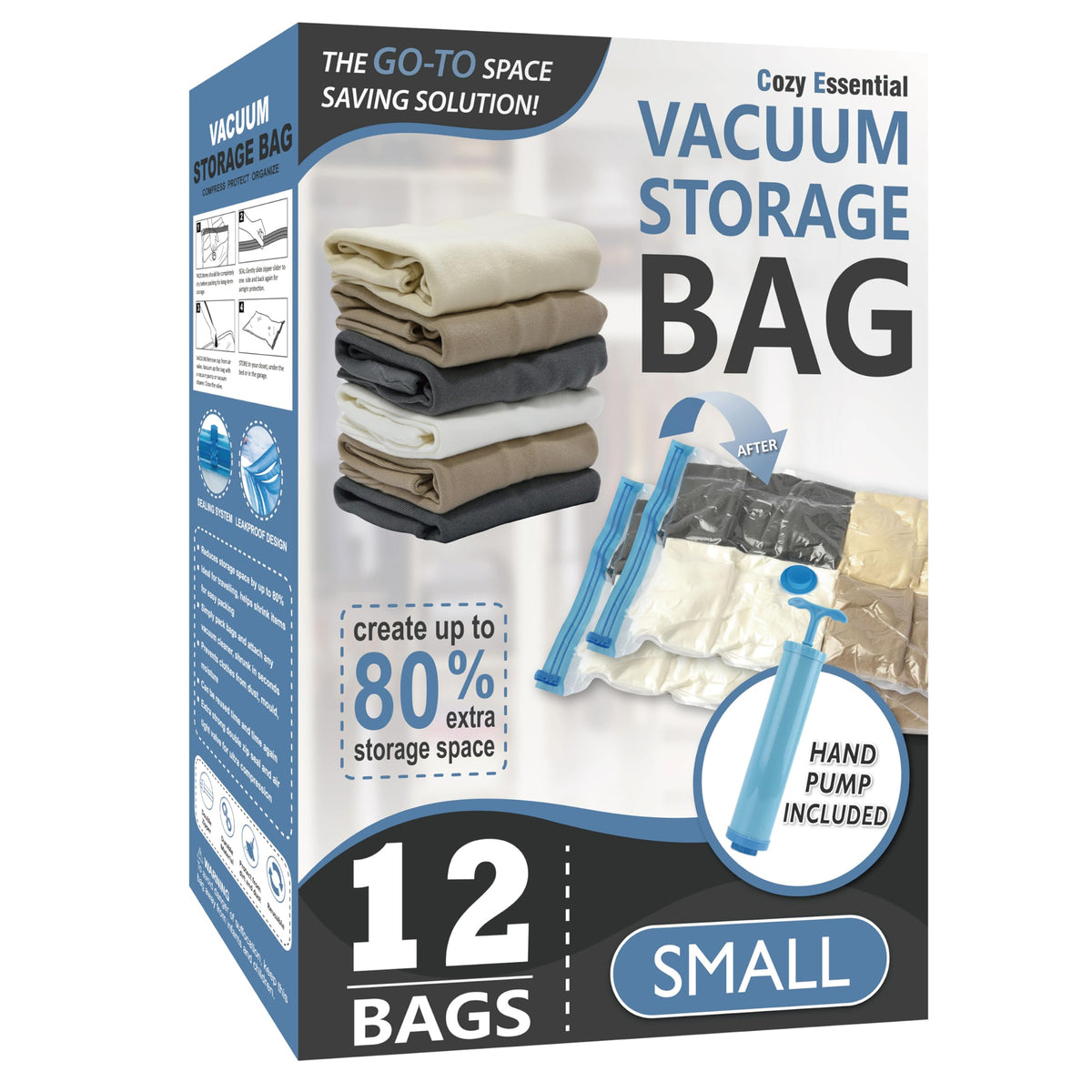 Vacuum Storage Bags with Hand Pump, Vacuum Seal Space Saver Bags,20 Combo