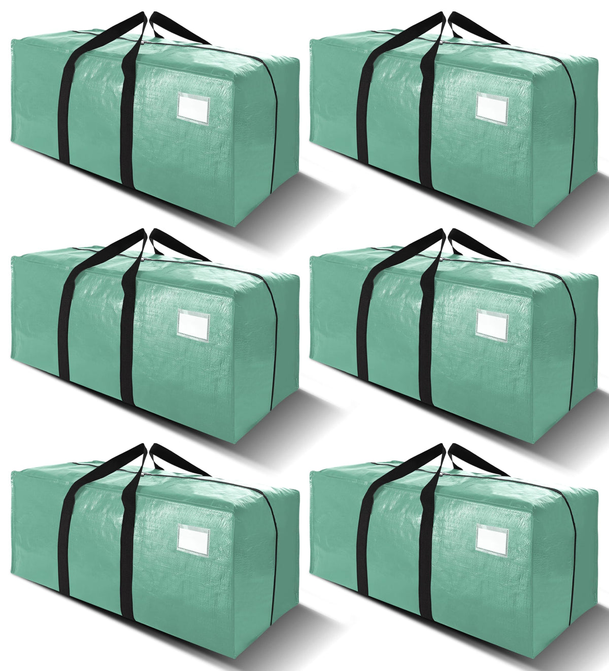 VELVETSURE Heavy Duty Extra Large Moving Bags W/Backpack Straps - Strong Handles & Zippers, Storage Totes For Space Saving, Fold Flat, Alternative to Box and Bin (Set of 6, Multicolor)