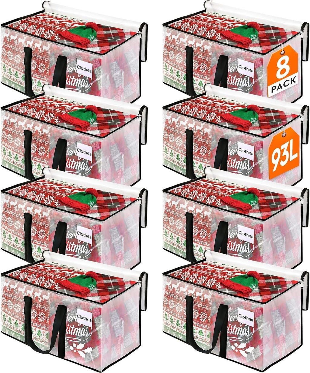 BlissTotes Moving Bags, 93L 8-Pack Storage Bags, Moving Boxes