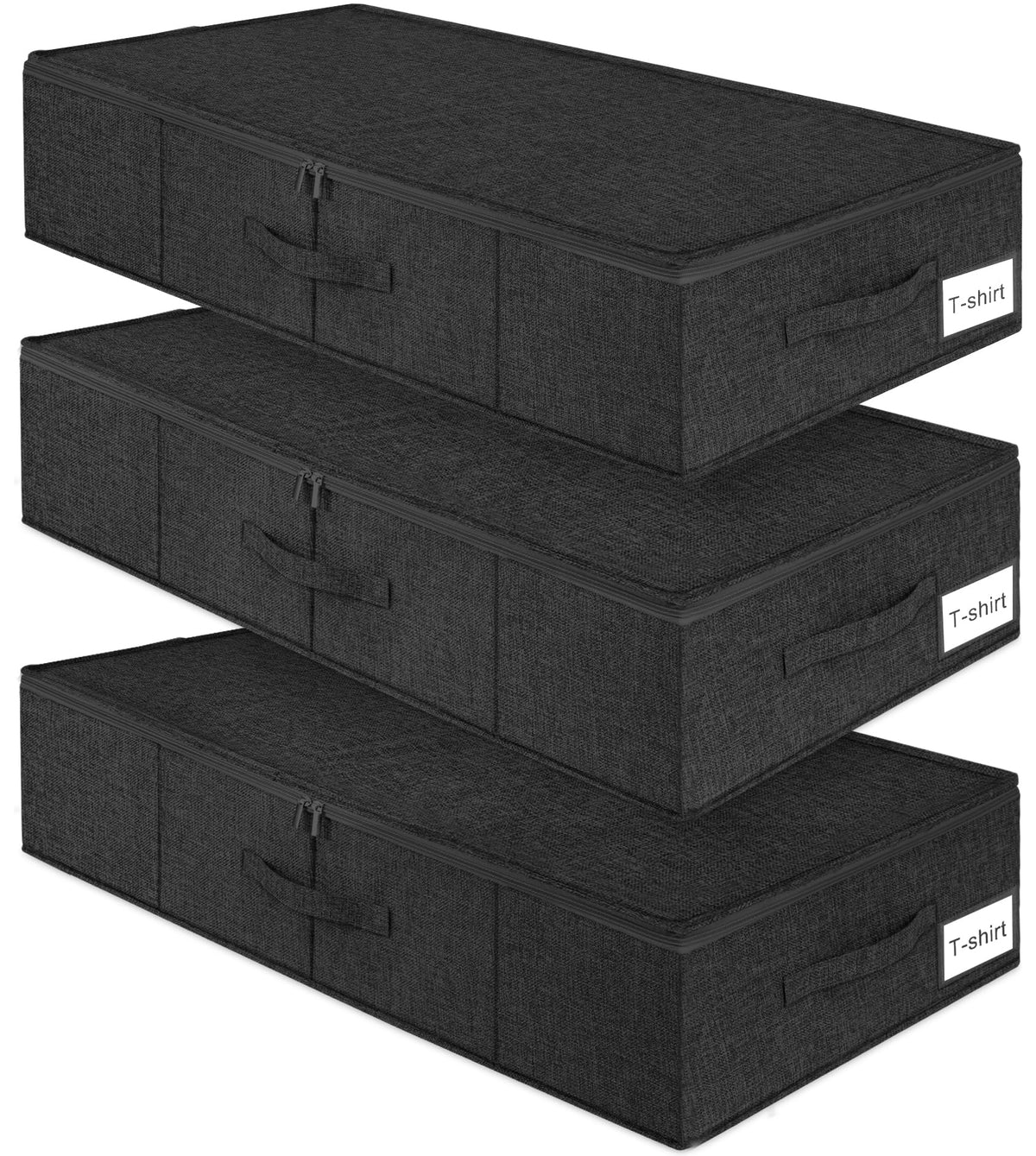 punemi 5 inch High Sturdy Low Profile Under Bed Storage, 2 Pack, Grey