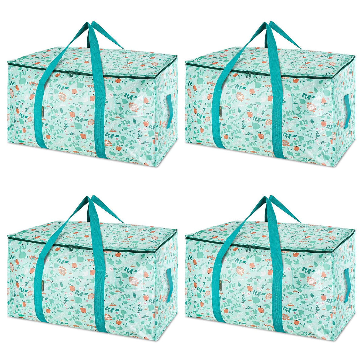 BALEINE 6-Pack Oversized Moving Bags with Reinforced Handles, Heavy-Duty Storage Tote for Clothes, Moving Supplies (Clear, 6-Pack)