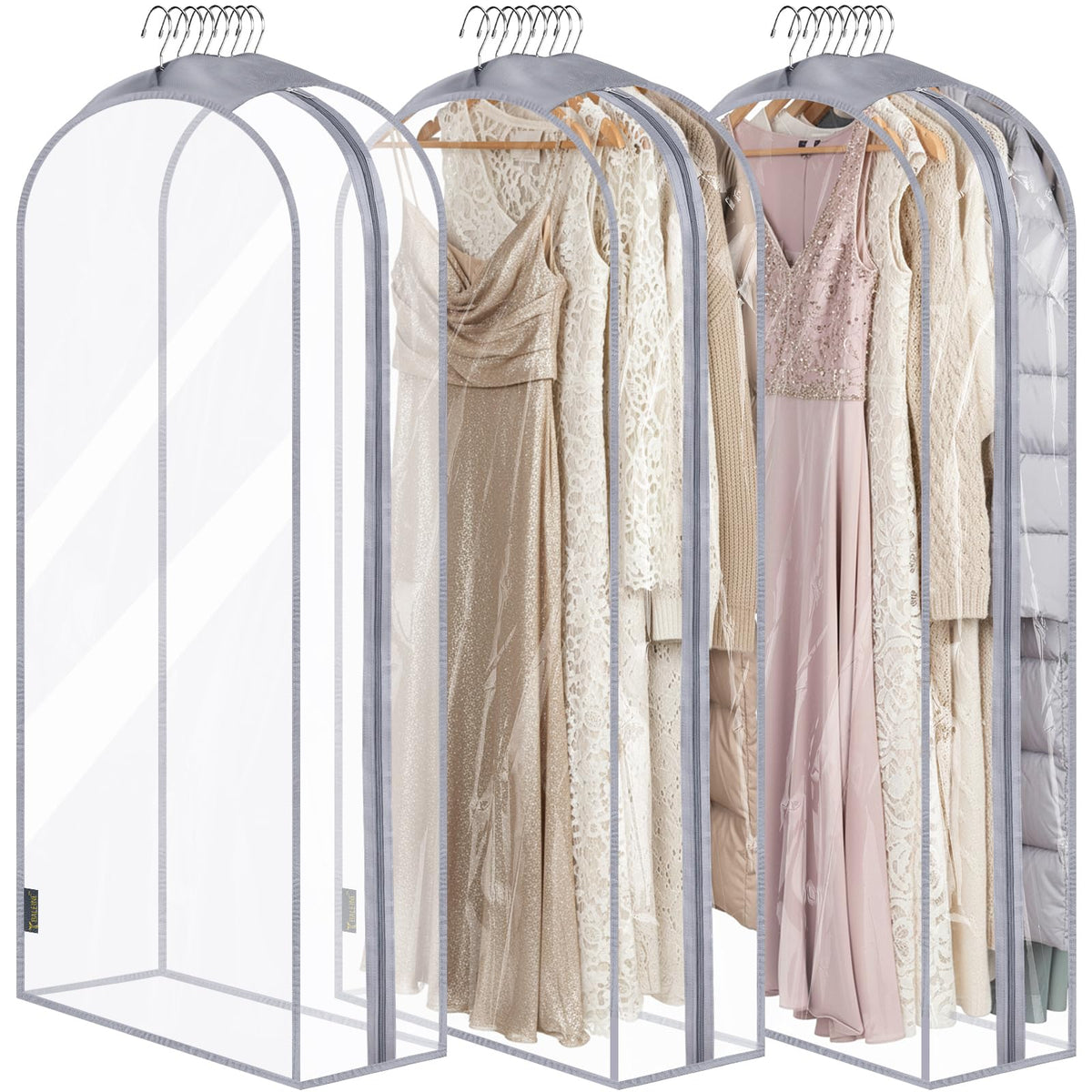 BALEINE 2PK Garment Bags for Hanging Clothes, 40" Suit Bag for Closet