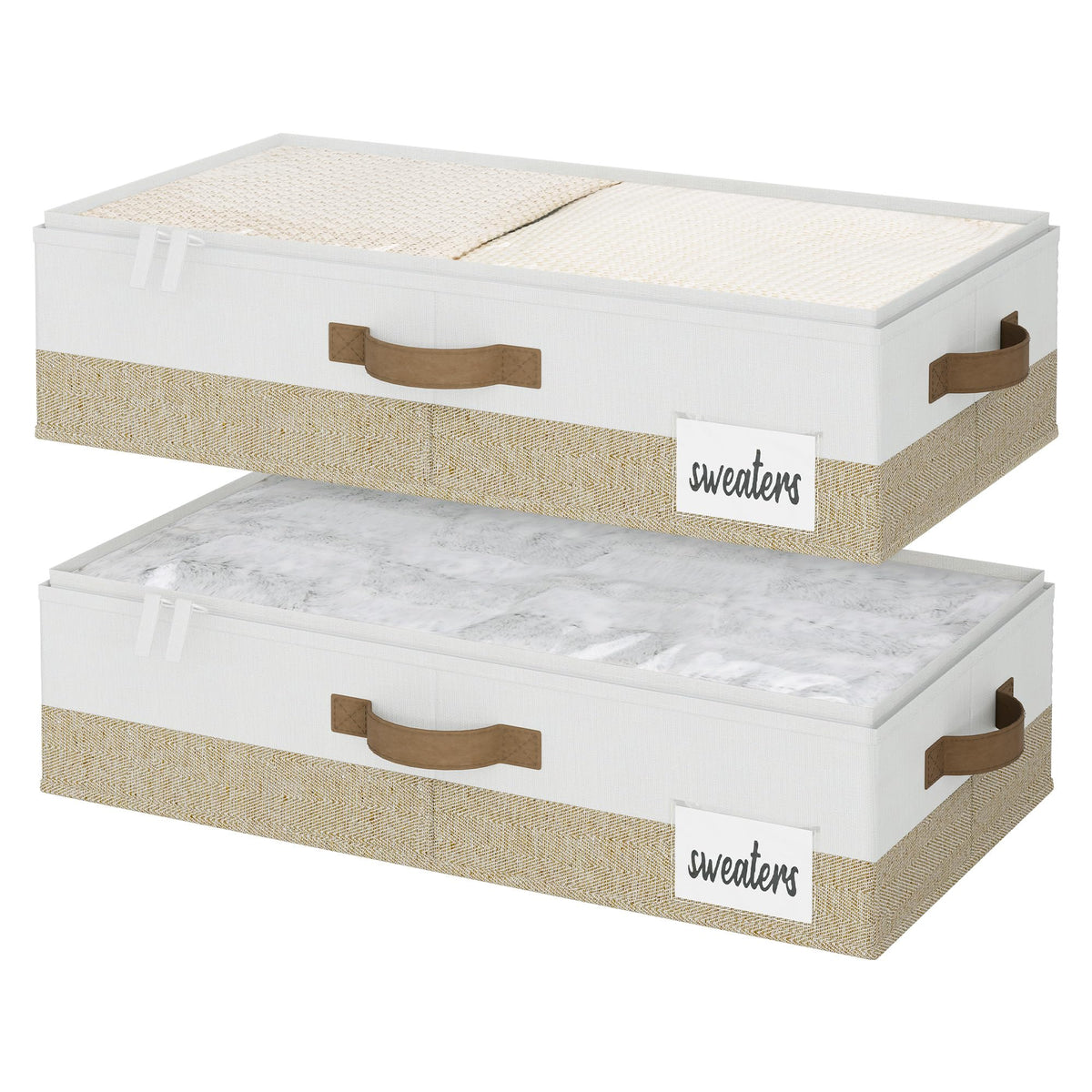 StorageWorks 6 Inch Low Profile Under Bed Storage Containers with Clear Lid