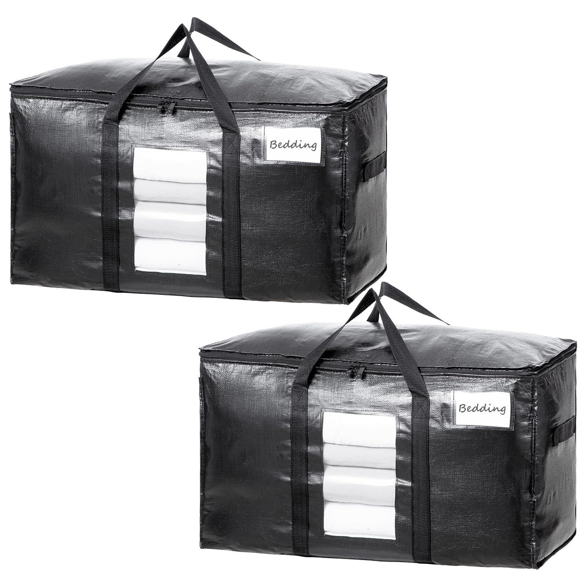 TAILI 4 Pack Blue Extra Large Moving Bags,Storage Bags with Visible Window