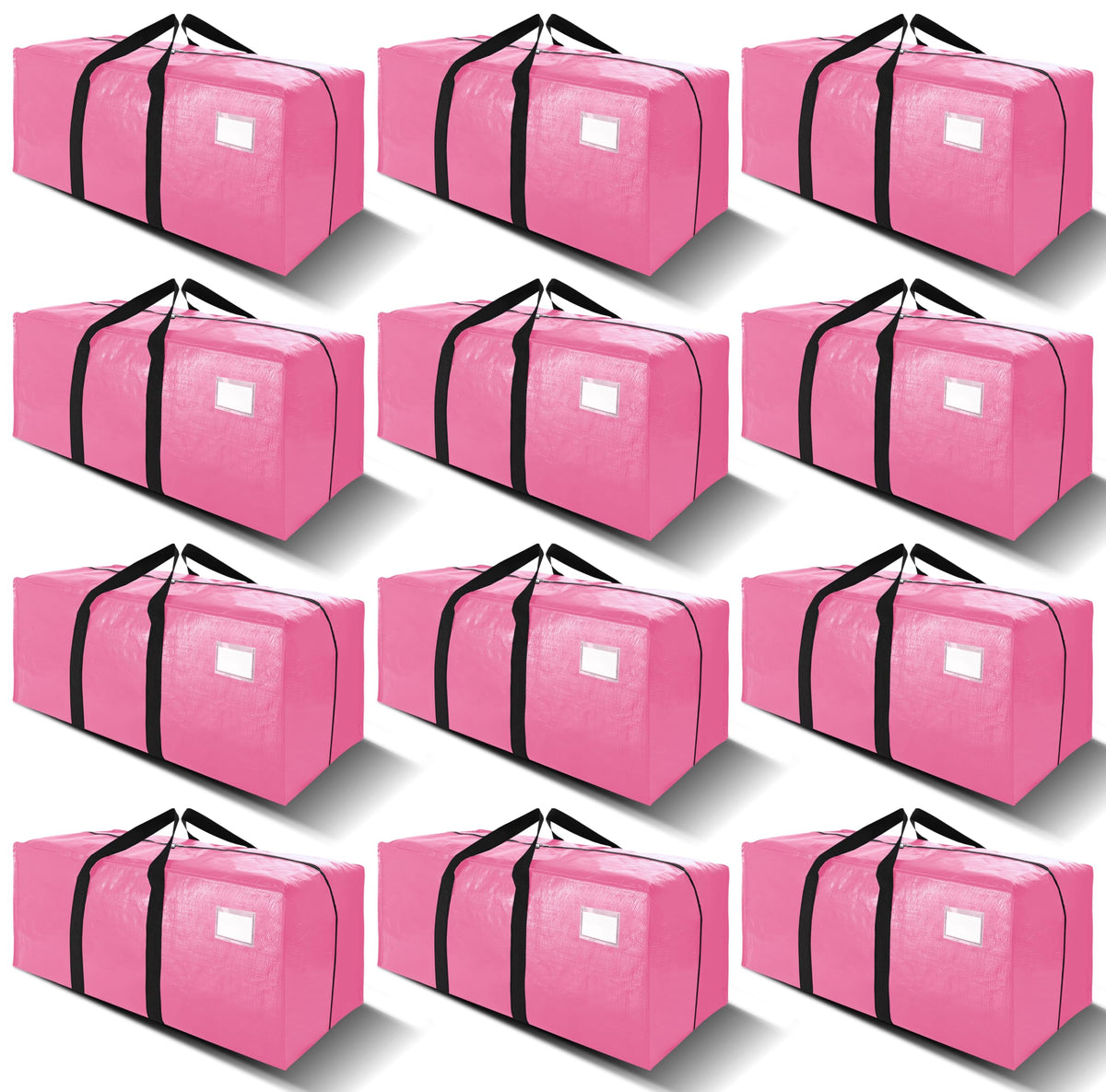 VELVETSURE Heavy Duty Extra Large Moving Bags W/Backpack Straps - Strong Handles & Zippers, Storage Totes For Space Saving, Fold Flat, Alternative to Box and Bin (Set of 6, Multicolor)