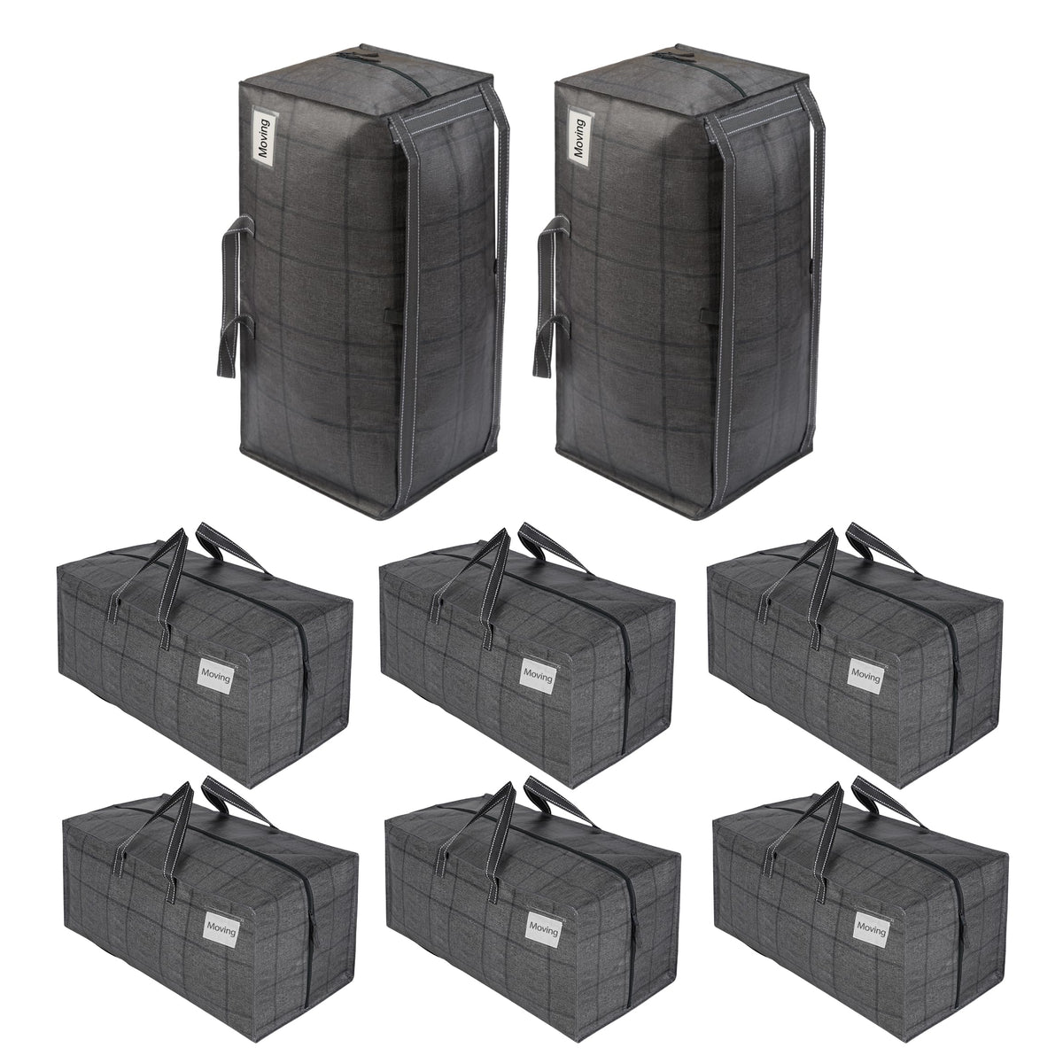 VENO 10 Pack Heavy Duty Moving Bags with Backpack Straps, Zippers & Handles, Extra Large Packing Bags for College Dorm Essentials, Moving Supplies Alternative to Cardboard Moving Boxes