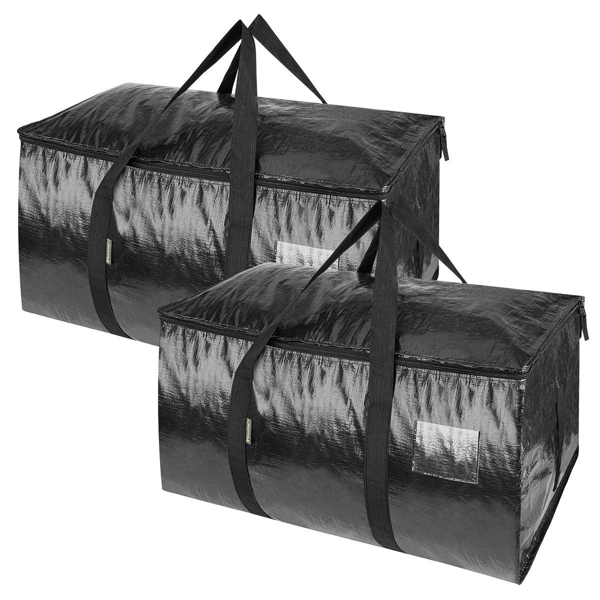 BALEINE 6-Pack Oversized Moving Bags with Reinforced Handles, Heavy-Duty Storage Tote for Clothes, Moving Supplies (Clear, 6-Pack)