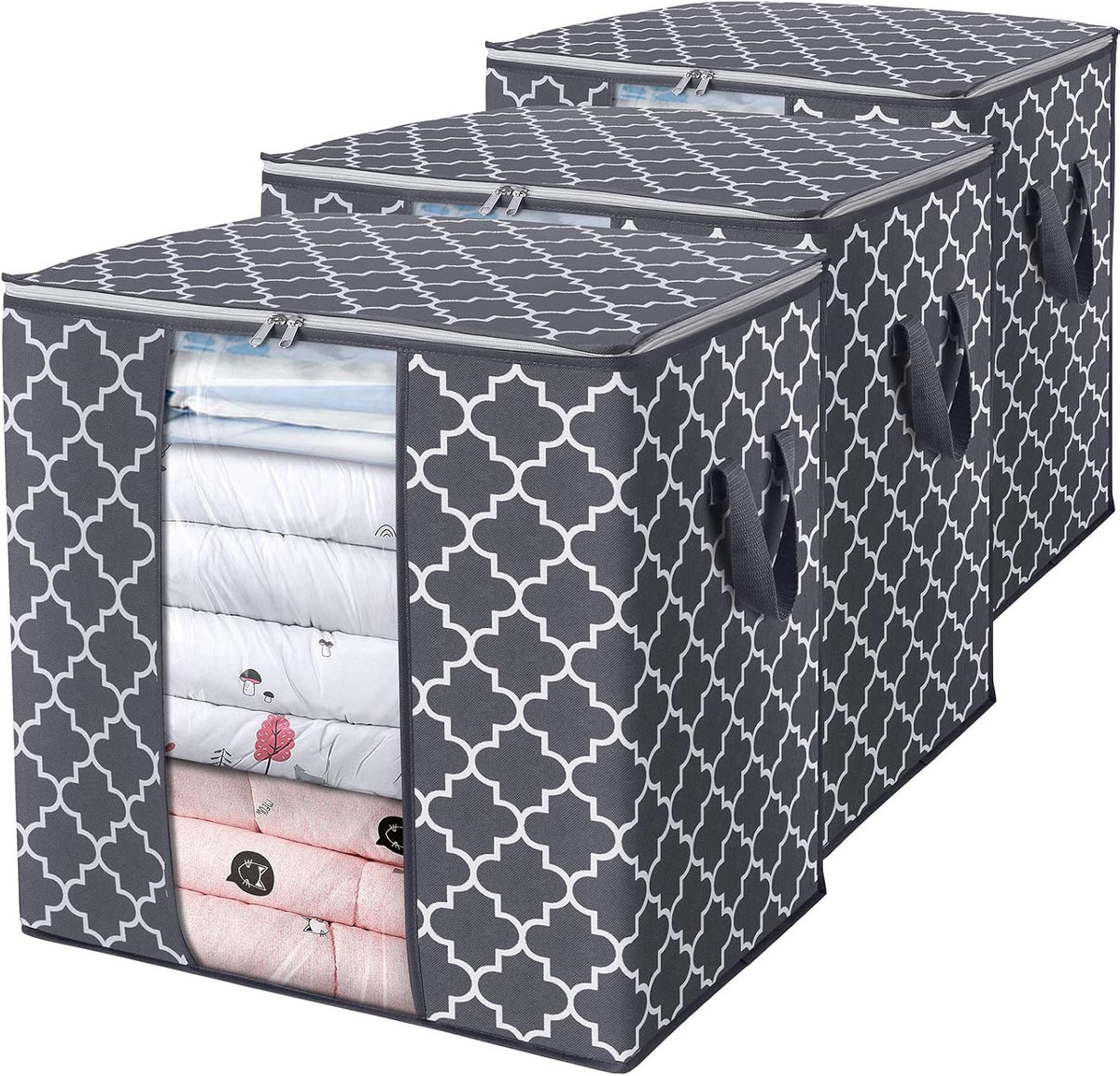 Storage Bags 3 Pack 100L Clothes Organization and Storage Containers