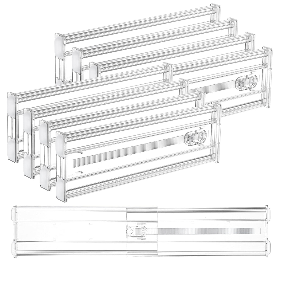 Vtopmart 6" Tall Upgrade Drawer Dividers, 12.8"-22.3" Expandable, 8 Pack
