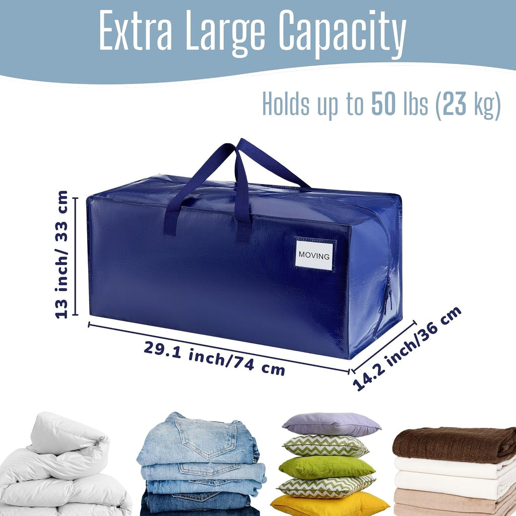 VENO 10 Pack Heavy Duty Moving Bags with Backpack Straps, Zippers & Handles, Extra Large Packing Bags for College Dorm Essentials, Moving Supplies Alternative to Cardboard Moving Boxes