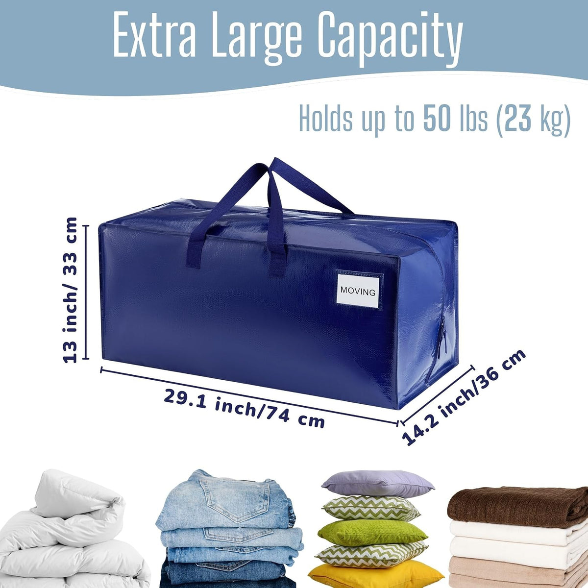 VENO 10 Pack Heavy Duty Moving Bags with Backpack Straps, Zippers & Handles, Extra Large Packing Bags for College Dorm Essentials, Moving Supplies Alternative to Cardboard Moving Boxes