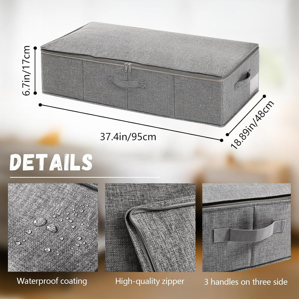 Large Lockable Toy Storage Box, Under Bed Discreet Toy Storage, Gray
