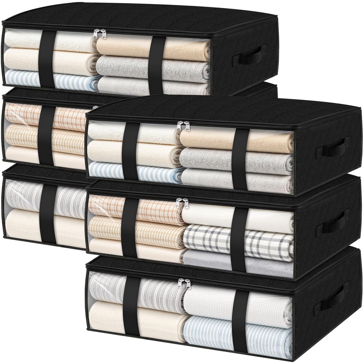 StorageRight Under Bed Storage Bags, 3 Pack, 40L, Gray