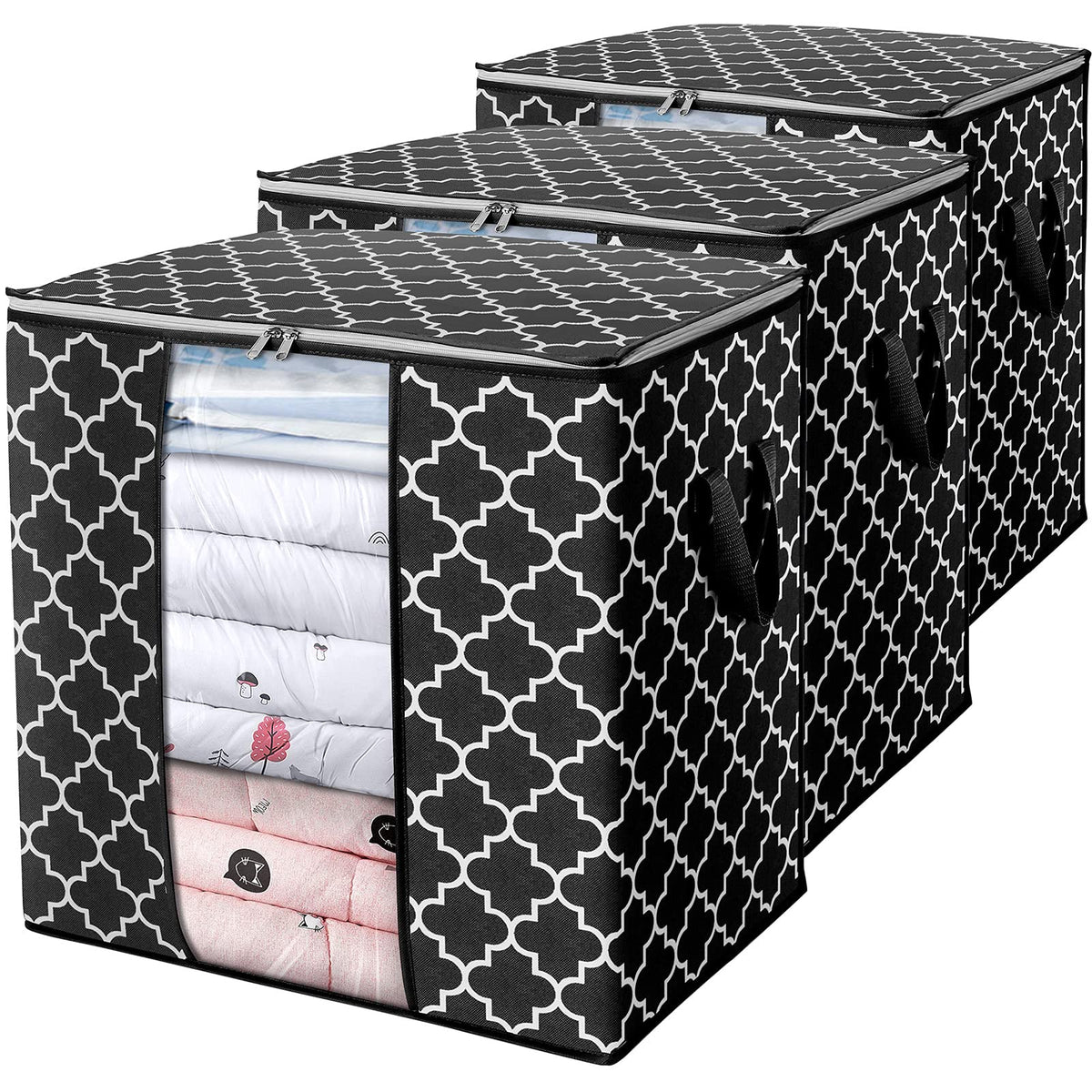 Storage Bags 3 Pack 100L Clothes Organization and Storage Containers
