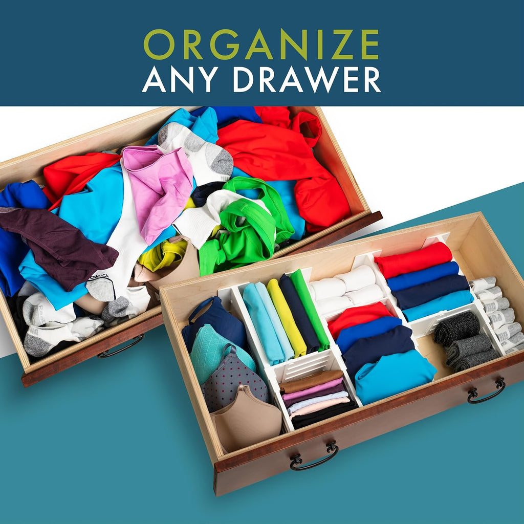 Dial Industries Dresser Drawer Organizer Dividers, Set of 4, 4.5" Deep