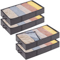 Lifewit 95L 4 Pack Under Bed Storage Container, Blanket Organizer, Gray