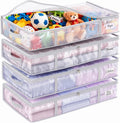 Under Bed Storage Containers 4 Pack 90L Mesh Clear for Blankets Clothes