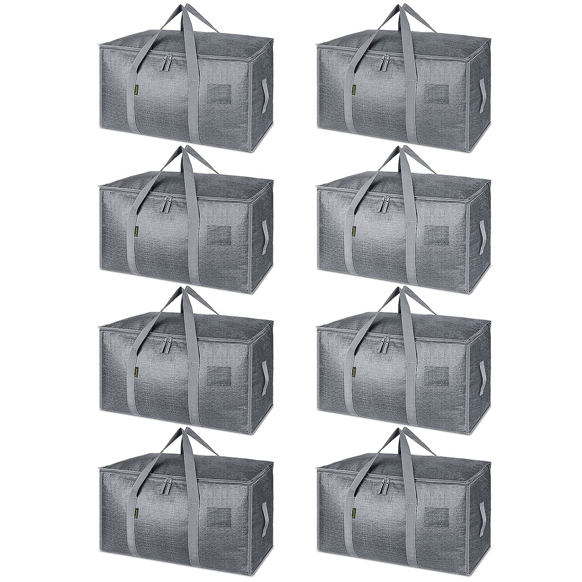BALEINE 6-Pack Oversized Moving Bags with Reinforced Handles, Heavy-Duty Storage Tote for Clothes, Moving Supplies (Clear, 6-Pack)