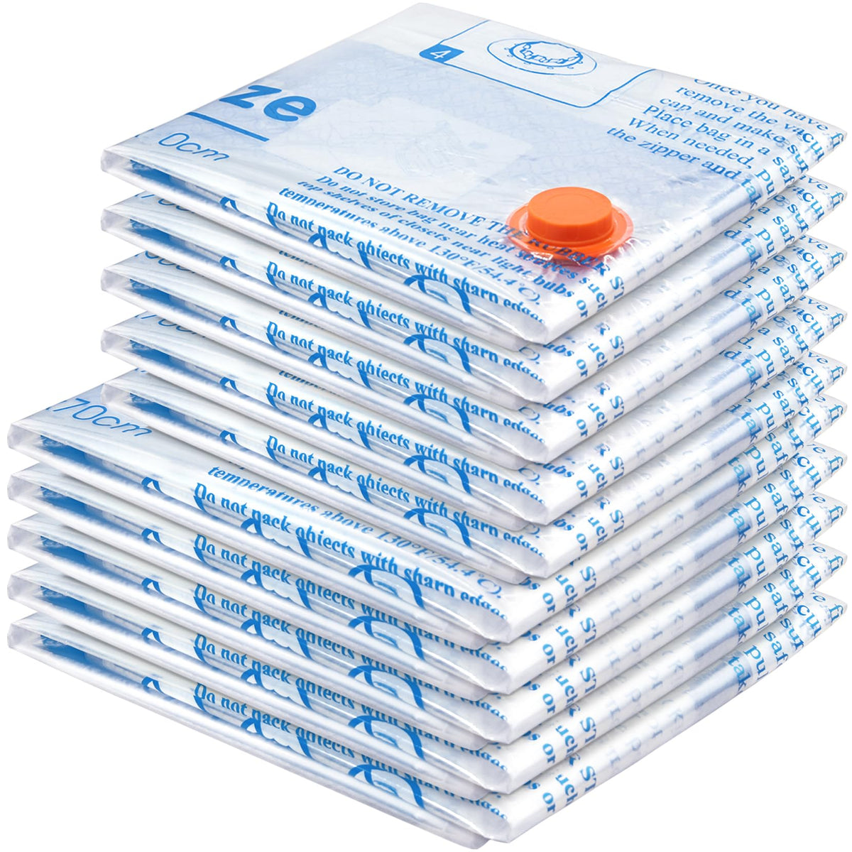 MEIQIHOME Vacuum Storage Bags, Space Saver Sealer Bags,Vacuum seal bags for clothing, Pillows, Comforters, Blankets, Bedding,Travel,7 Jumbo