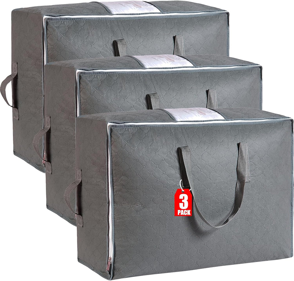 105L Extra Large Storage Bag for Blankets Comforters Bedding Clothes Pillow
