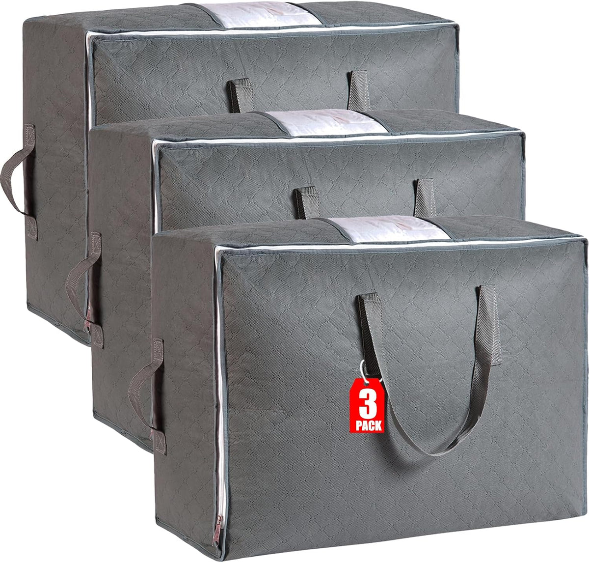 105L Extra Large Storage Bag for Blankets Comforters Bedding Clothes Pillow