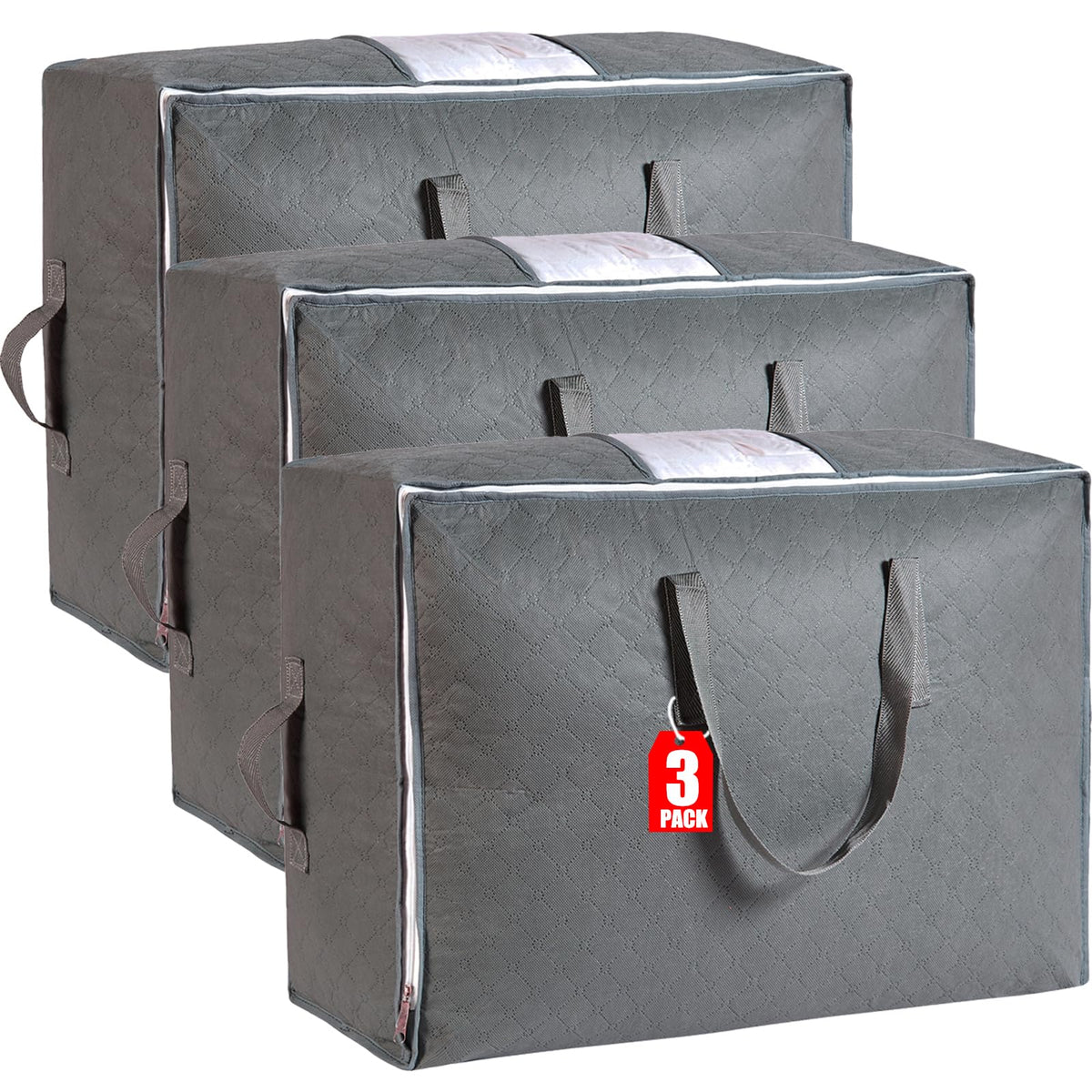 105L Extra Large Storage Bag for Blankets Comforters Bedding Clothes Pillow