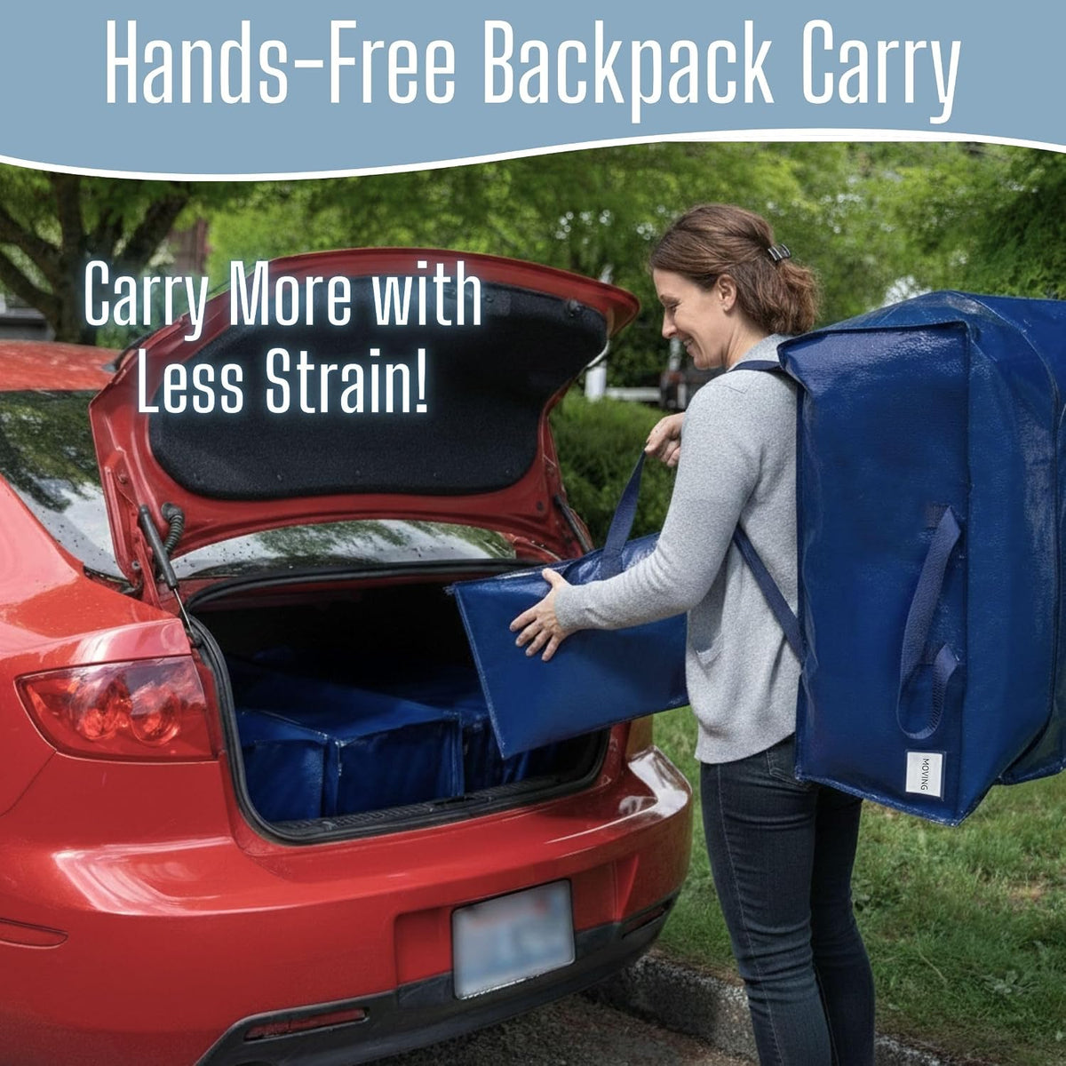 VENO 10 Pack Heavy Duty Moving Bags with Backpack Straps, Zippers & Handles, Extra Large Packing Bags for College Dorm Essentials, Moving Supplies Alternative to Cardboard Moving Boxes