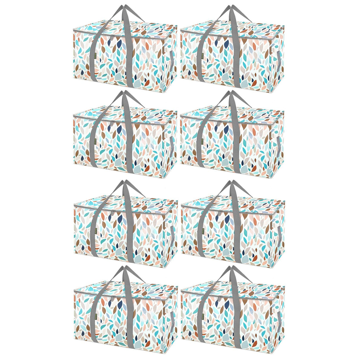 BALEINE 6-Pack Oversized Moving Bags with Reinforced Handles, Heavy-Duty Storage Tote for Clothes, Moving Supplies (Clear, 6-Pack)