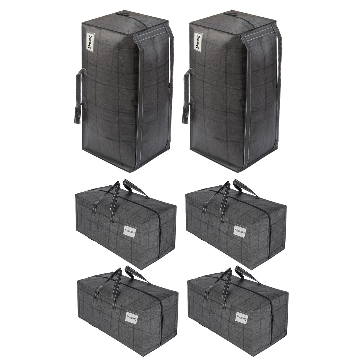 VENO 10 Pack Heavy Duty Moving Bags with Backpack Straps, Zippers & Handles, Extra Large Packing Bags for College Dorm Essentials, Moving Supplies Alternative to Cardboard Moving Boxes