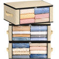 Fab totes 6 Pack Storage Bags for Clothes Blanket Storage Bins with Lids