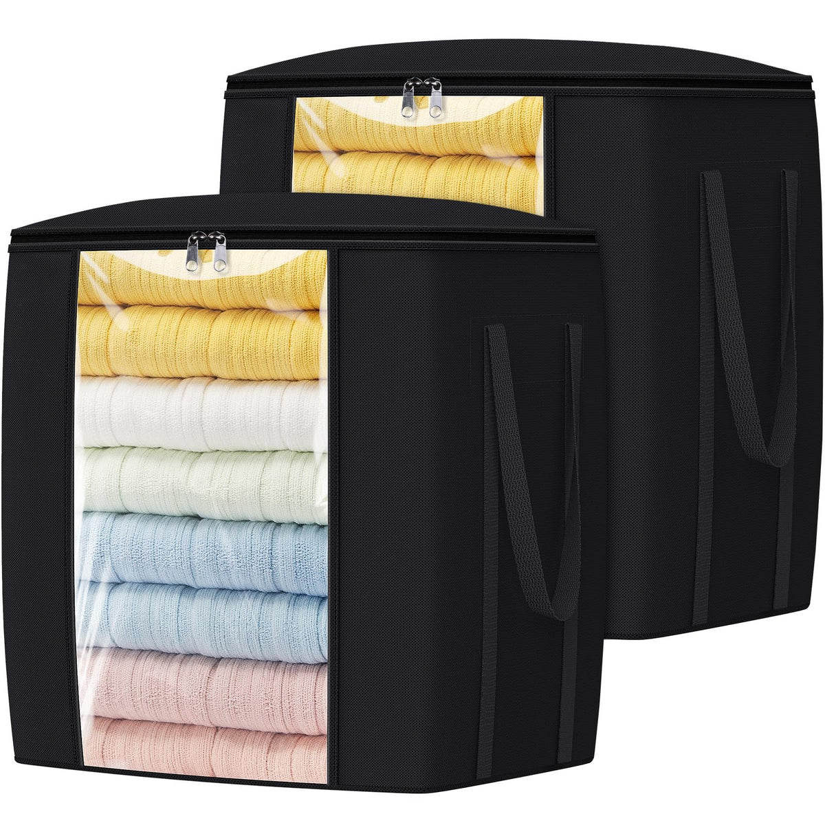 TasticTotes 120L Extra Large Blanket Clothes Storage Bags, Gray, 1 Pack