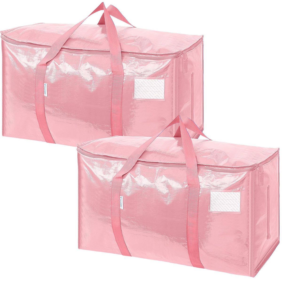TICONN 6 Pack Extra Large Moving Bags Heavy Duty with Zippers & Carrying Handles, Durable Storage Bags Moving Boxes for Closet Organizers and Storage (6 Pack, Blue)