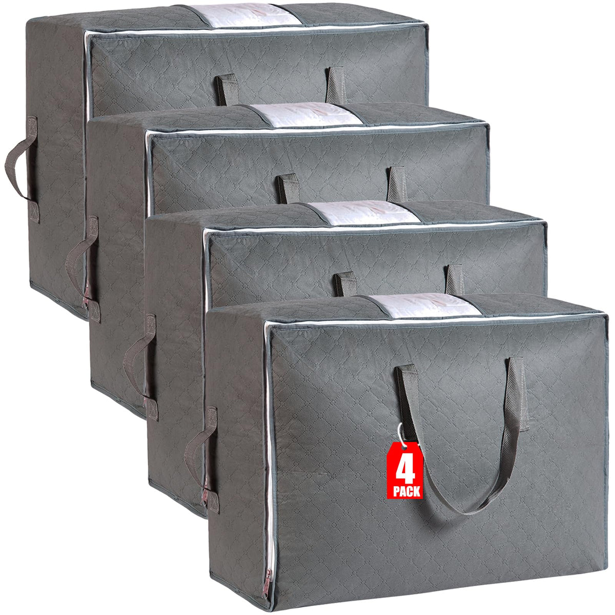 105L Extra Large Storage Bag for Blankets Comforters Bedding Clothes Pillow