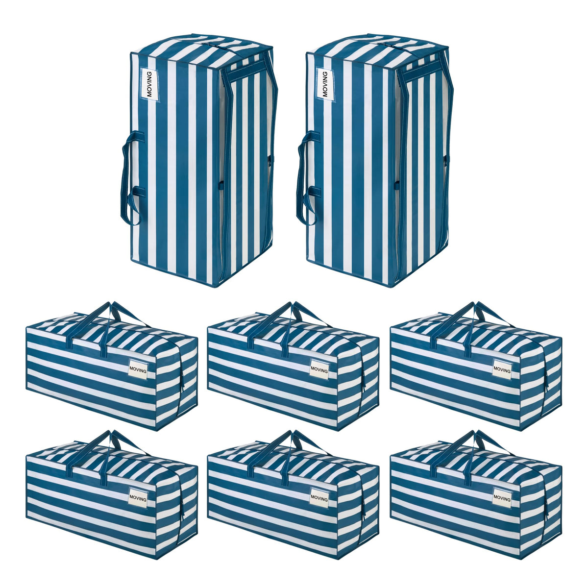VENO 10 Pack Heavy Duty Moving Bags with Backpack Straps, Zippers & Handles, Extra Large Packing Bags for College Dorm Essentials, Moving Supplies Alternative to Cardboard Moving Boxes
