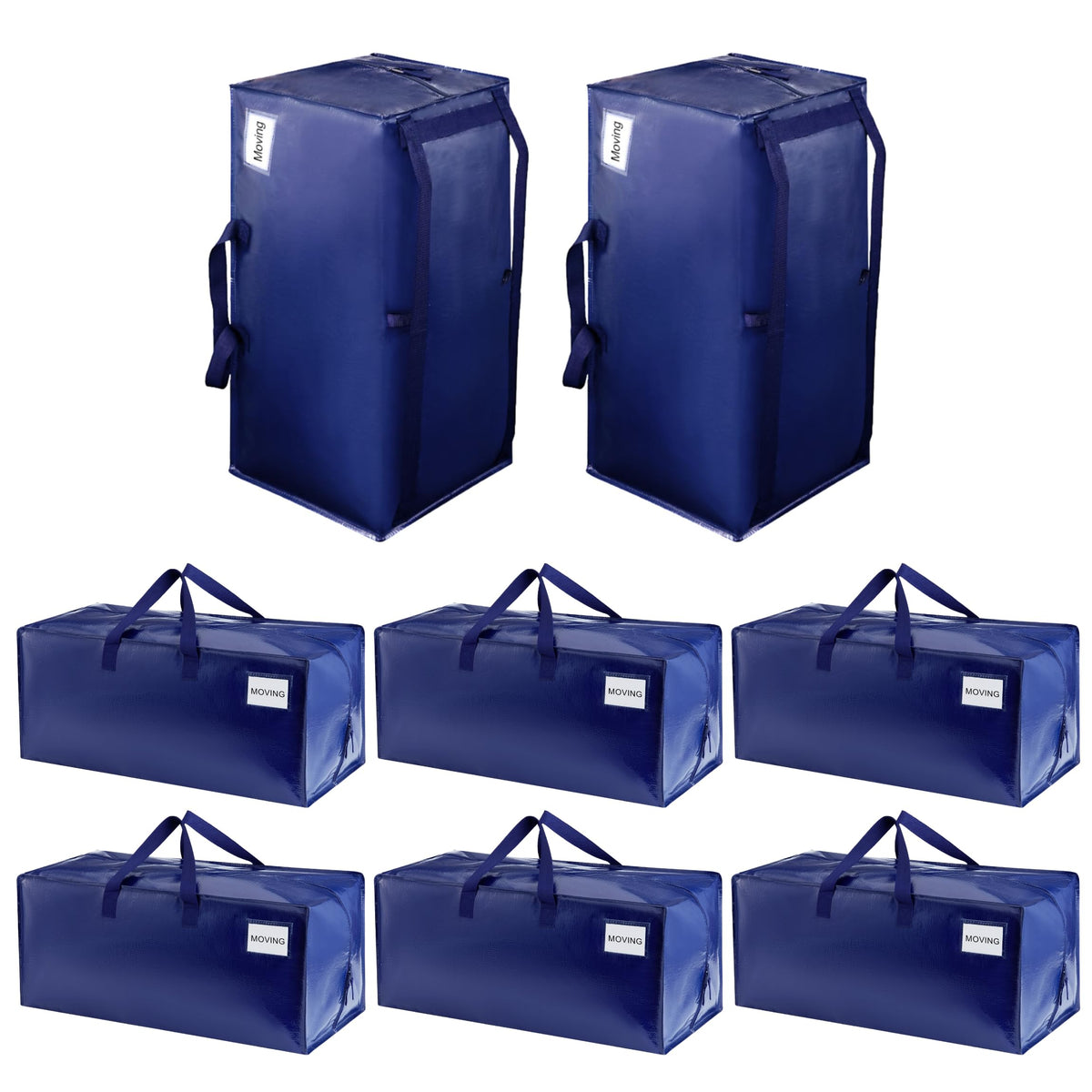 VENO 10 Pack Heavy Duty Moving Bags with Backpack Straps, Zippers & Handles, Extra Large Packing Bags for College Dorm Essentials, Moving Supplies Alternative to Cardboard Moving Boxes