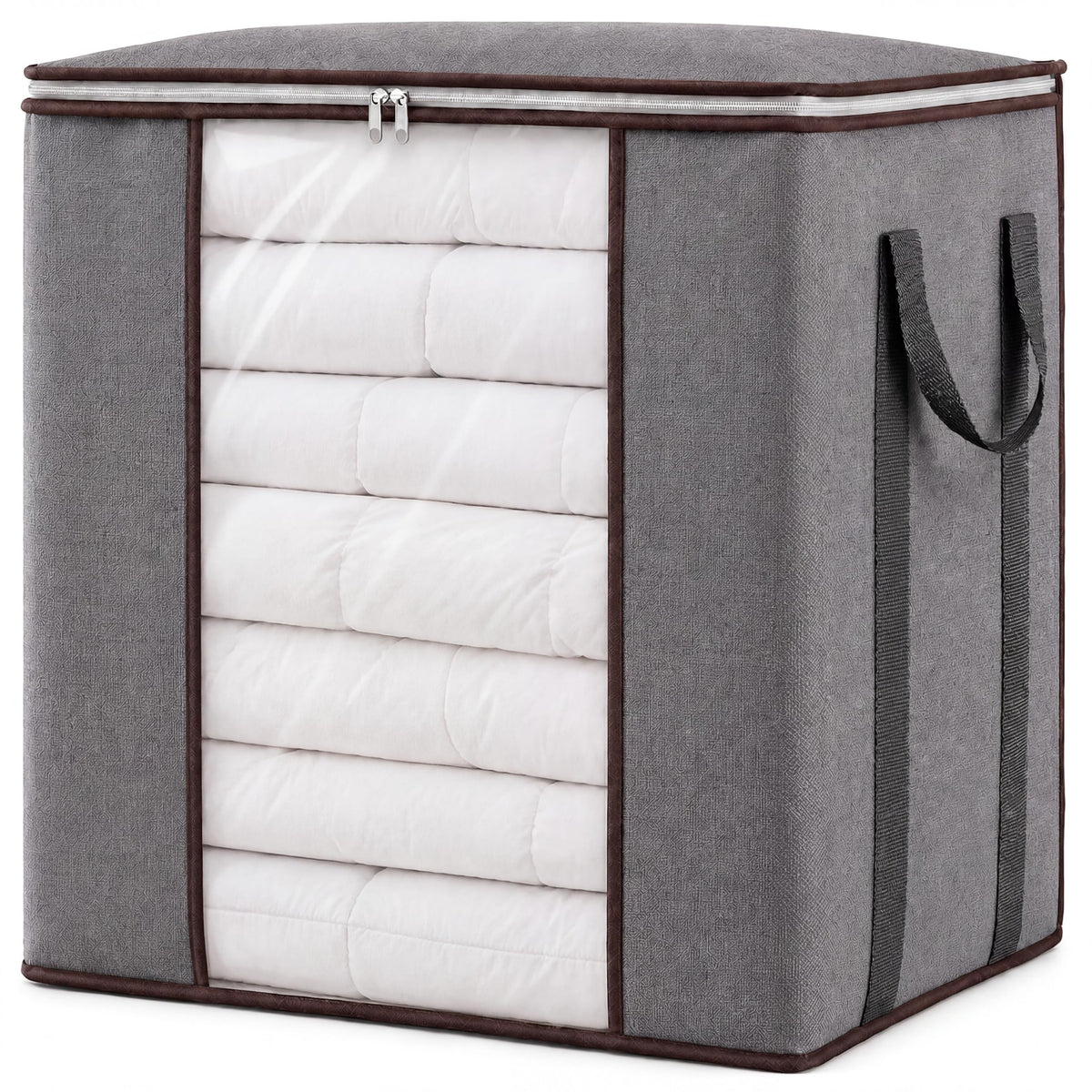 Blanket Storage Bags 120L for Comforter Clothes Bedding Sheet Grey