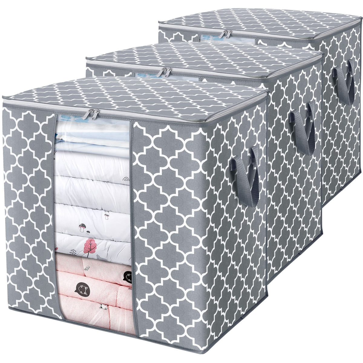 Storage Bags 3 Pack 100L Clothes Organization and Storage Containers